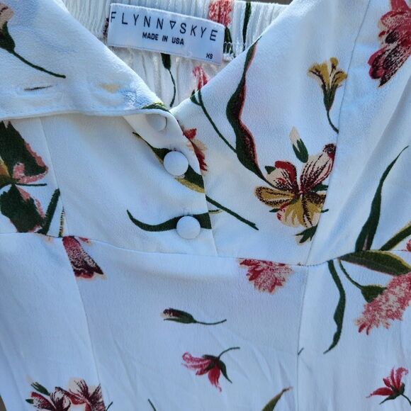 Flynn skye bardot dress white floral - Picture 6 of 10